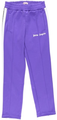 Palm Angels Purple Letter Stripe Slim-Fit Track Pants for Men PMCA007S193840019501 Buy Palm Angels Purple Letter Stripe Slim-Fit Track Pants for Men PMCA007S193840019501