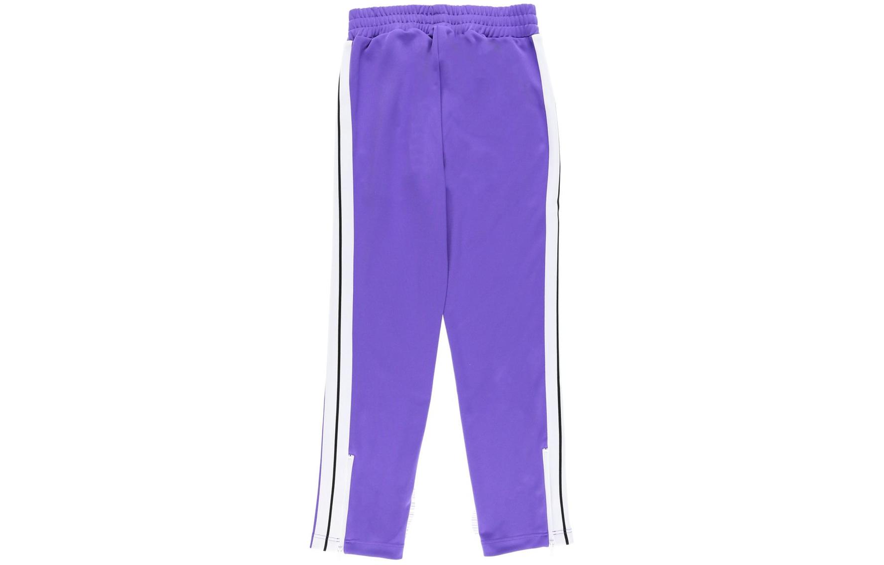 Lookbook Palm Angels Purple Letter Stripe Slim-Fit Track Pants for Men PMCA007S193840019501