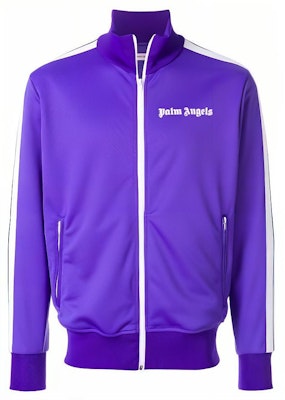 Chaqueta Morada Palm Angels Unisex con Cremallera y Rayas en las Mangas. PMBD001S183840089501 Order Chaqueta Morada Palm Angels Unisex con Cremallera y Rayas en las Mangas. PMBD001S183840089501