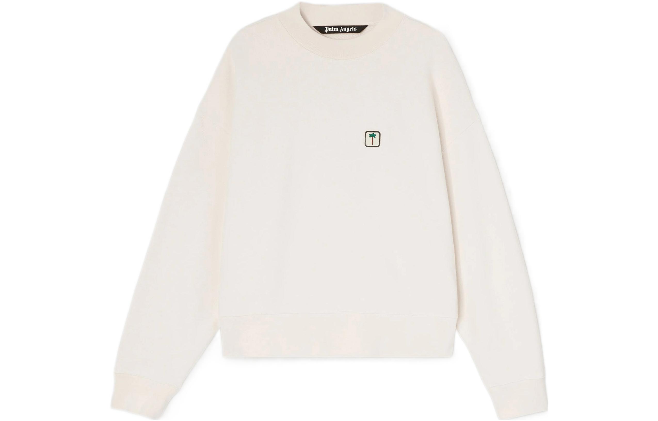 Palm Angels PXP Minimalist Crewneck Sweatshirt Men’s Off-White PMBA026S22FLE0010355