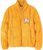Palm Angels Quilted Appliqué Zip-Up Wool Long Sleeve Puffer Jacket Yellow Men. PMED047F24FAB0012203 Palm Angels Quilted Appliqué Zip-Up Wool Long Sleeve Puffer Jacket Yellow Men. PMED047F24FAB0012203
