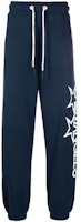 PALM ANGELS Racing Star Logo Printed Drawstring Joggers Blue Men. PMCH011F21FLE0011001 PALM ANGELS Racing Star Logo Printed Drawstring Joggers Blue Men. PMCH011F21FLE0011001