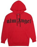 PALM ANGELS Red Hoodie with Large Logo for Men pmbb036r206360012010 PALM ANGELS Red Hoodie with Large Logo for Men pmbb036r206360012010
