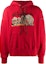 Buy Palm Angels Red Hoodie with Letter Skull Print PMBB058F20FLE0072584
