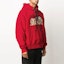 Shop Palm Angels Red Hoodie with Letter Skull Print PMBB058F20FLE0072584