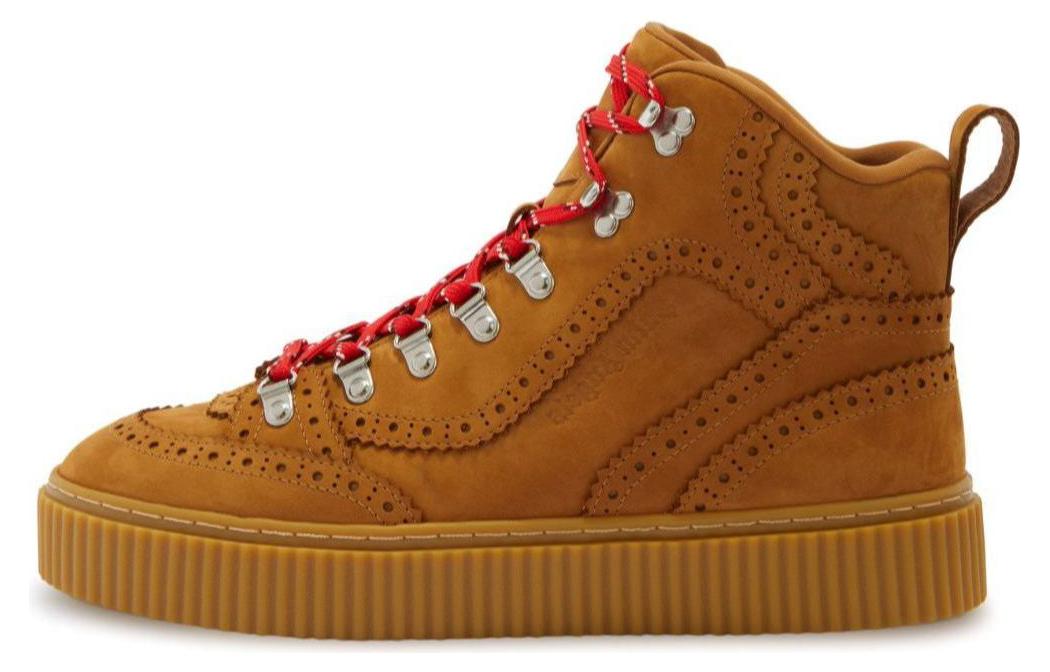 Palm Angels Round-Toe Lace-Up Boots 'Brown'