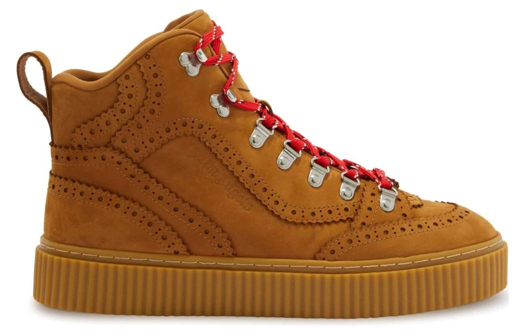 Palm Angels Round-Toe Lace-Up Boots 'Brown' 圖 2