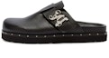 Buy Palm Angels Selipar Slip-On Hujung Bulat 'Kulit Hitam' PMIJ005R24LEA0011000