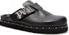 Palm Angels Selipar Slip-On Hujung Bulat 'Kulit Hitam' PMIJ005R24LEA0011000