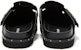 Palm Angels Selipar Slip-On Hujung Bulat 'Kulit Hitam' PMIJ005R24LEA0011000