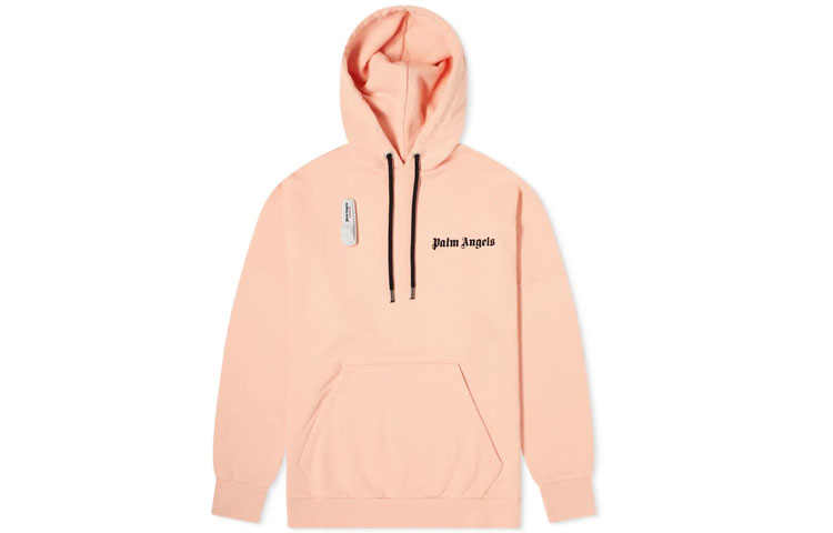 PALM ANGELS Security Pin Letter Hoodie Men’s Light Pink PMBB036R204410012288