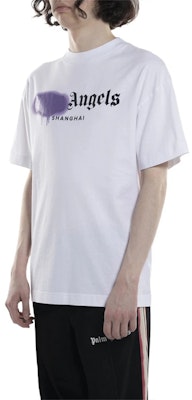 パームエンジェルス 上海限定 ホワイトTシャツ パープルグラフィティロゴ PMAA001S204130530195 Cheap パームエンジェルス 上海限定 ホワイトTシャツ パープルグラフィティロゴ PMAA001S204130530195