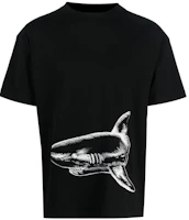 Order Palm Angels 鯊魚字母印花黑色短袖T恤 PMAA001S23JER0011003