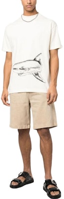 Camiseta Palm Angels Shark Print para Hombre Manga Corta Crewneck Off-White. PMAA001S23JER0010410 Lookbook Camiseta Palm Angels Shark Print para Hombre Manga Corta Crewneck Off-White. PMAA001S23JER0010410
