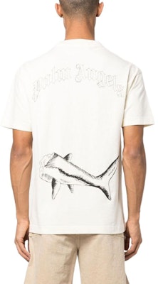 Camiseta Palm Angels Shark Print para Hombre Manga Corta Crewneck Off-White. PMAA001S23JER0010410 Shop Camiseta Palm Angels Shark Print para Hombre Manga Corta Crewneck Off-White. PMAA001S23JER0010410