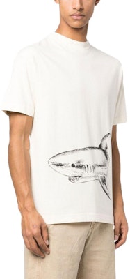 Camiseta Palm Angels Shark Print para Hombre Manga Corta Crewneck Off-White. PMAA001S23JER0010410 Purchase Camiseta Palm Angels Shark Print para Hombre Manga Corta Crewneck Off-White. PMAA001S23JER0010410