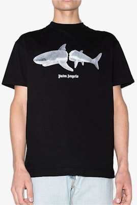 Palm Angels 鯊魚印花Logo黑色圓領T恤 男款 PMAA001S22JER0111001 Shop Palm Angels 鯊魚印花Logo黑色圓領T恤 男款 PMAA001S22JER0111001