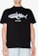 Shop Palm Angels 鯊魚印花Logo黑色圓領T恤 男款 PMAA001S22JER0111001