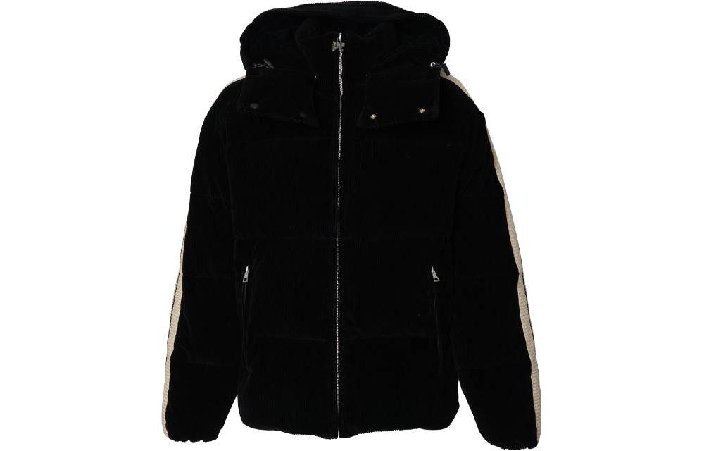 Palm Angels Side Stripe Zip Hoodie Jacket Black PMED028F23FAB0021003