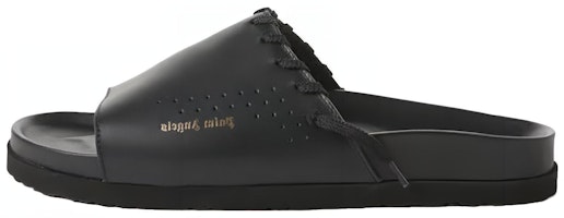 Palm Angels Slide 'Black Leather Open-Toe' PMIC005S22LEA0011000 Palm Angels Slide 'Black Leather Open-Toe' PMIC005S22LEA0011000
