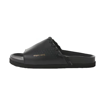 Palm Angels Slide 'Black Leather Open-Toe'