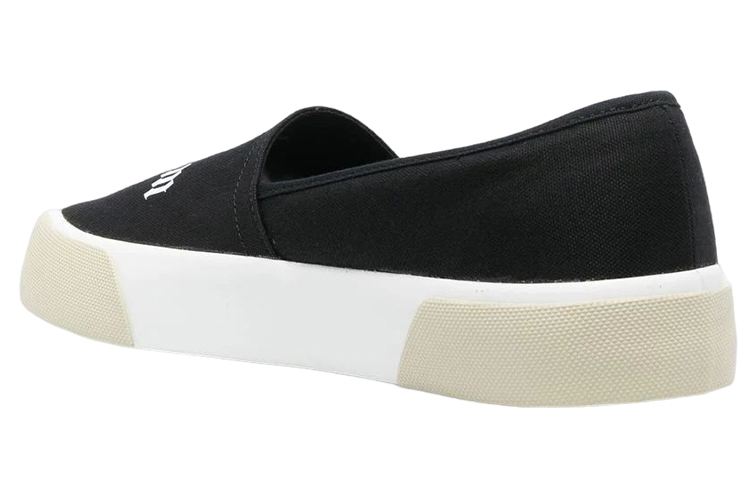 Lookbook Palm Angels Slip On Logo Schwarz Weiß PMIB004S23FAB0011001