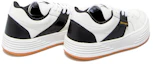 Shop Palm Angels Snow Low Schnürschuhe Leder Weiß Schwarz Gummi PMIA051R21LEA0020110