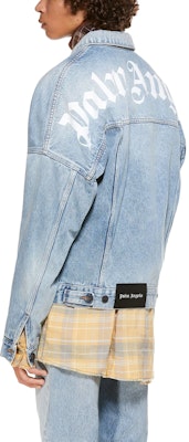 パームエンジェルス メンズ用 ソリッドブルー シングルブレスト デニムジャケット PMYE006R21DEN0014001 Sizing パームエンジェルス メンズ用 ソリッドブルー シングルブレスト デニムジャケット PMYE006R21DEN0014001