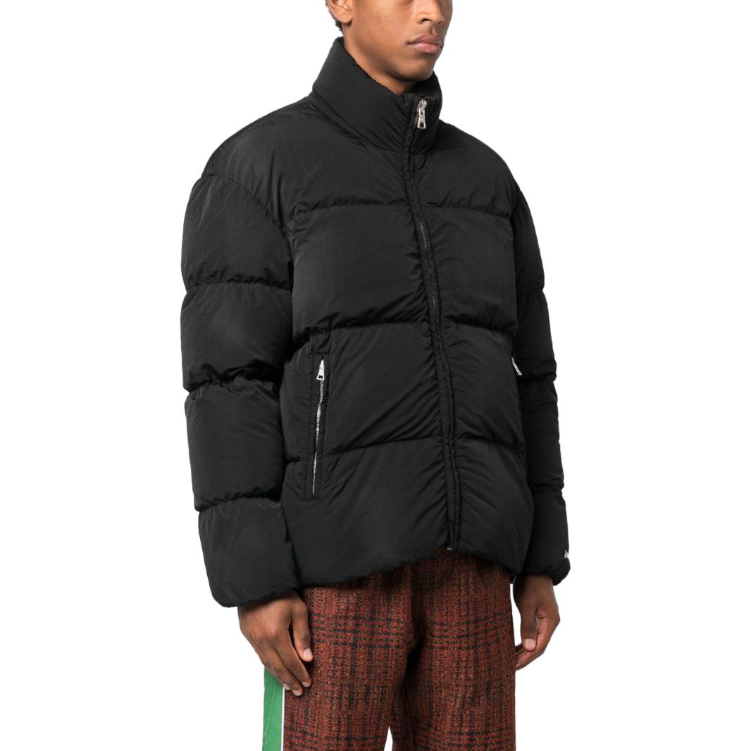 Purchase Palm Angels Solid Color Stand Collar Zipped Puffer Jacket - . PMED019F23FAB0021001