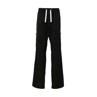Palm Angels Solid Color Wide-Leg Drawstring Pants Black (). PMCA157R24FAB0011010