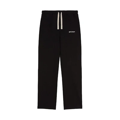 PALM ANGELS Solid Mid-Waist Slim Fit Casual Pants Men Black PMCH022F23FLE0011001