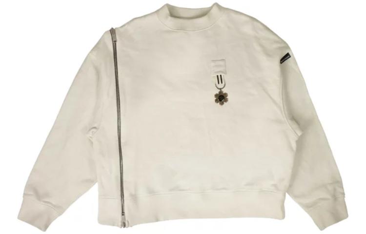 Palm Angels Solid White Crewneck Pullover Sweatshirt PMBA030F196310234700