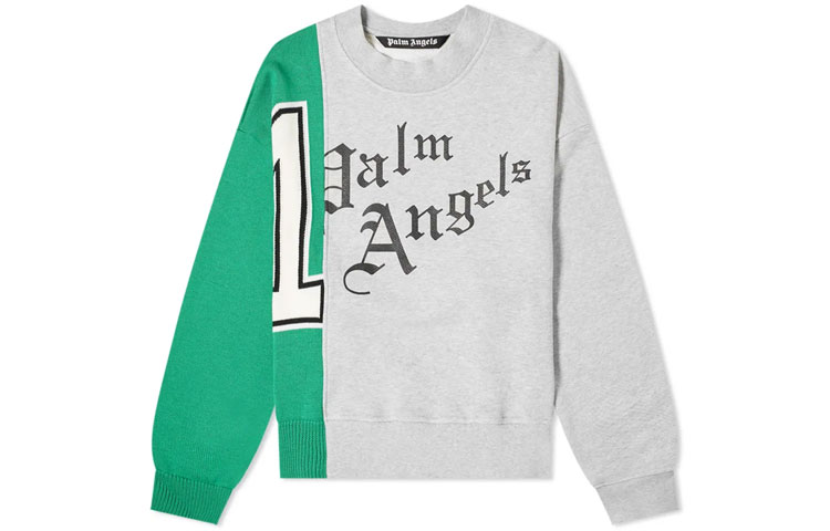 Palm Angels Split Letter Butterfly Print Pullover Hoodie - Gray PMBA037S206310140740