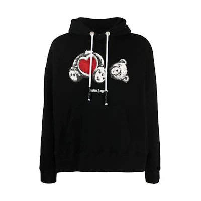 PALM ANGELS SS21 Animal Logo Graphic Hoodie Black Unisex. PMBB058S21FLE0101001