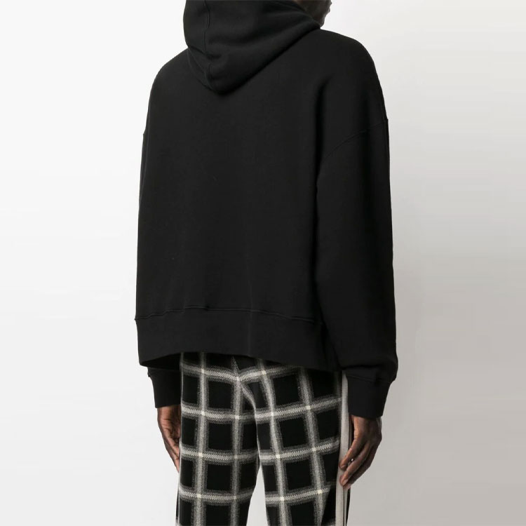 Shop PALM ANGELS SS21 動物標誌圖案黑色連帽衫 男女款 PMBB058S21FLE0101001