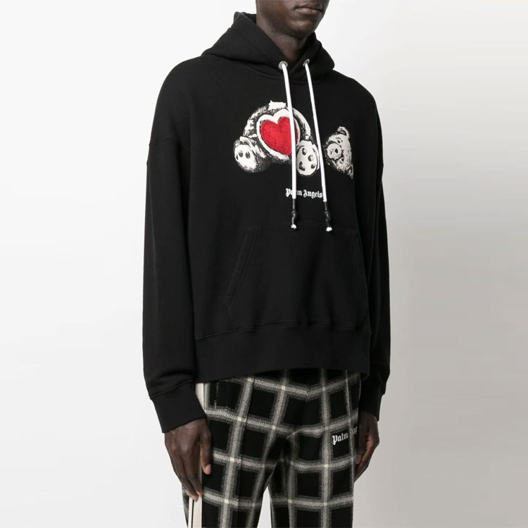 Purchase PALM ANGELS SS21 動物標誌圖案黑色連帽衫 男女款 PMBB058S21FLE0101001