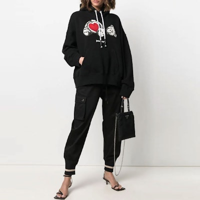 PALM ANGELS SS21 動物標誌圖案黑色連帽衫 男女款 PMBB058S21FLE0101001 Details for PALM ANGELS SS21 動物標誌圖案黑色連帽衫 男女款 PMBB058S21FLE0101001