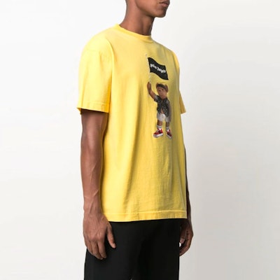 パームエンジェルス SS21 ベアグラフィック イエロー Tシャツ 半袖 ティーシャツ PMAA001S21JER0201801 Purchase パームエンジェルス SS21 ベアグラフィック イエロー Tシャツ 半袖 ティーシャツ PMAA001S21JER0201801
