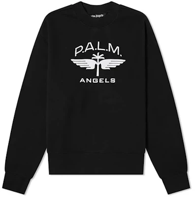 Palm Angels SS21 黑色標誌印花圓領套頭衫毛衣 PMBA026S21FLE0061001 Buy Palm Angels SS21 黑色標誌印花圓領套頭衫毛衣 PMBA026S21FLE0061001