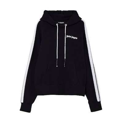 PALM ANGELS SS21 Black Micro Logo Hoodie PMBB058S21FLE0091001