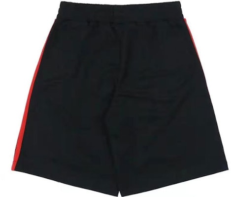 Palm Angels SS21 Black Rainbow Stripe Side Logo Shorts. PMCB011S21FAB0021001 Lookbook Palm Angels SS21 Black Rainbow Stripe Side Logo Shorts. PMCB011S21FAB0021001