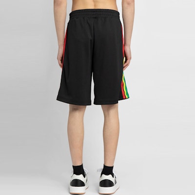 Palm Angels SS21 Black Rainbow Stripe Side Logo Shorts. PMCB011S21FAB0021001 Purchase Palm Angels SS21 Black Rainbow Stripe Side Logo Shorts. PMCB011S21FAB0021001