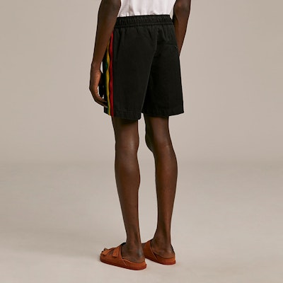 PALM ANGELS SS21 黑色侧条纹抽绳短裤 PMCB034S21FAB0031084 Details for PALM ANGELS SS21 黑色侧条纹抽绳短裤 PMCB034S21FAB0031084