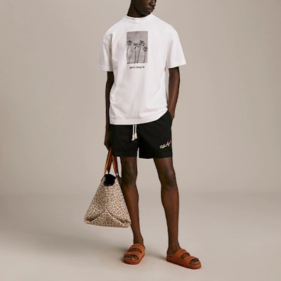 PALM ANGELS SS21 黑色侧条纹抽绳短裤 PMCB034S21FAB0031084 Cheap PALM ANGELS SS21 黑色侧条纹抽绳短裤 PMCB034S21FAB0031084