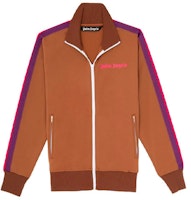 PALM ANGELS SS21 Brown College Striped Sleeve Track Jacket PMBD001R21FAB0036034 PALM ANGELS SS21 Brown College Striped Sleeve Track Jacket PMBD001R21FAB0036034