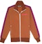 Order PALM ANGELS SS21 Brown College Striped Sleeve Track Jacket PMBD001R21FAB0036034