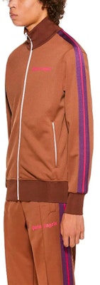 PALM ANGELS SS21 Brown College Striped Sleeve Track Jacket PMBD001R21FAB0036034 Sizing PALM ANGELS SS21 Brown College Striped Sleeve Track Jacket PMBD001R21FAB0036034