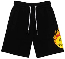PALM ANGELS SS21 Burning Head Lace Loose Fit Black Shorts PMCI010R21FLE0011018 PALM ANGELS SS21 Burning Head Lace Loose Fit Black Shorts PMCI010R21FLE0011018
