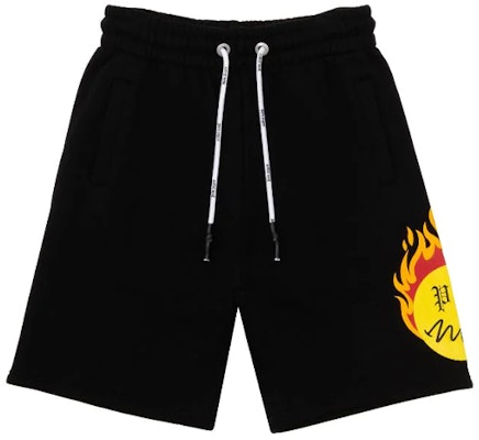 PALM ANGELS SS21 燃燒頭炎印花寬鬆黑色短褲 PMCI010R21FLE0011018 Buy PALM ANGELS SS21 燃燒頭炎印花寬鬆黑色短褲 PMCI010R21FLE0011018