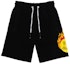 Buy PALM ANGELS SS21 燃燒頭炎印花寬鬆黑色短褲 PMCI010R21FLE0011018